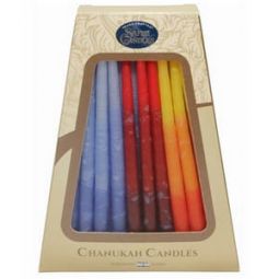 Safed Deluxe Chanukah Candles- Multicolor